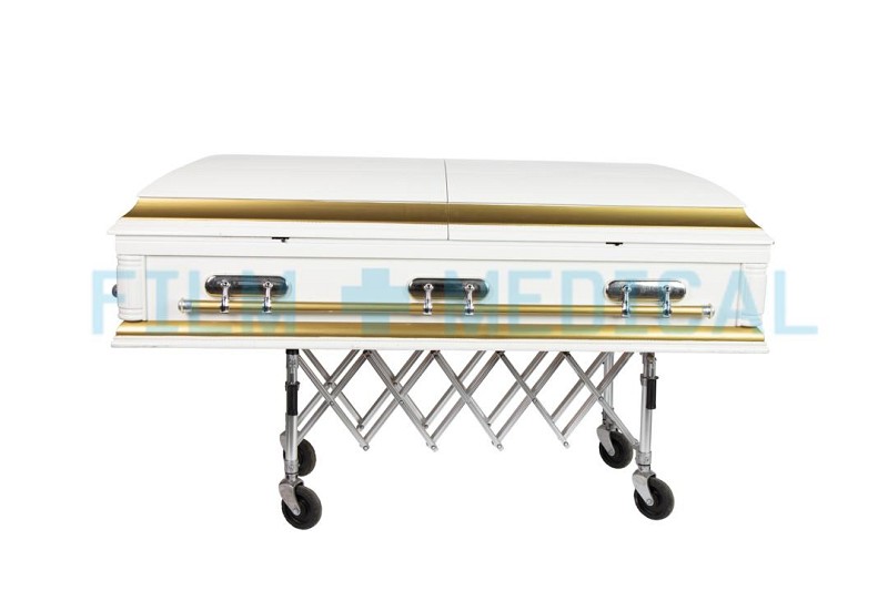 Coffin White and Gold with Plush Lining (coffin only)